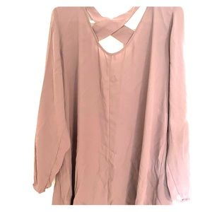 Oversized long-sleeve blouse